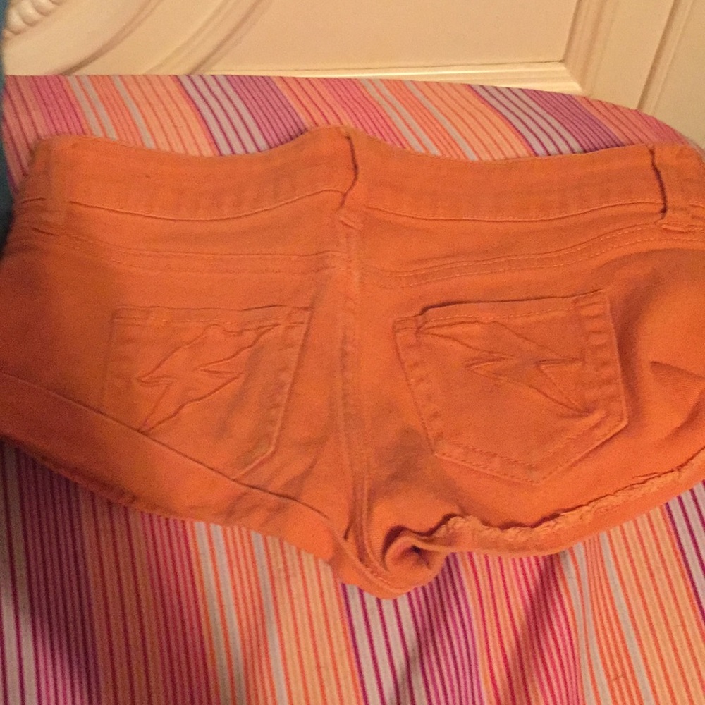 orange Short shorts